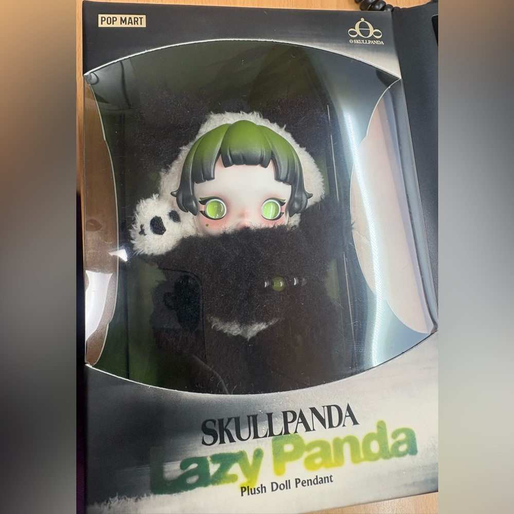 Auhentic! Popmart Skullpanda Lazy Panda Plush Doll Pendant